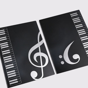 A4 Black Music <b>Folder</b> with Clear Pockets, 40 Sleeves, Sheet Music Holder for Piano Scores, Song Lyrics & Musical Notation - Product Image 2