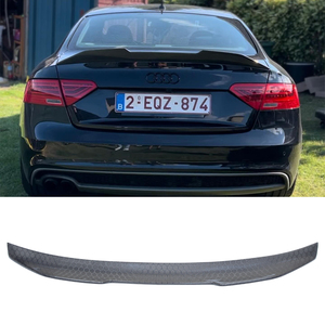 For A5 B8 B8.5 4Door Sportback 8TA PSM Style Honeycomb Carbon Fiber <b>Rear</b> <b>Spoiler</b> Trunk Wing 2009-2017 - Product Image 1