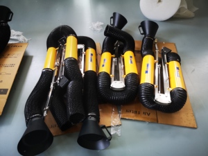 Bras d'extraction de fumée <span class=keywords><strong>flexible</strong></span>/bras d'aspiration de collecteur de poussière/bras d'extraction de poussière, avec capot en acier inoxydable - Product Image 5