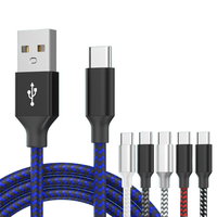 Câble de données USB-C Type-C à charge rapide 3A pour iPhone 15/16/17 Pro Max et téléphones Android, tressé en nylon, pour utilisation avec appareil photo, vente en gros