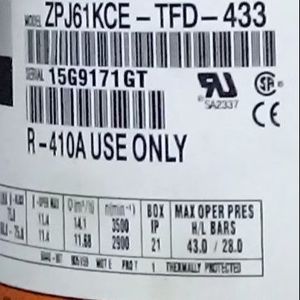 Compresor de Aire Acondicionado Digital HYZL ZPJ61KCE TFD 433, Equipo de Refrigeración para Calefacción y Refrigeración - Product Image 1