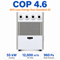 Enfriador de Agua por Aire de 20 a 55 kW, Refrigeración Híbrida, CE ISO UL HVAC, para Fábrica, Almacén, Sala de Exposiciones