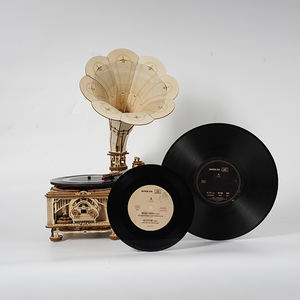 <span class=keywords><strong>Robotime</strong></span> <span class=keywords><strong>Rokr</strong></span> Jouets assemblés à la main LKB01 Gramophone classique <span class=keywords><strong>3D</strong></span> Puzzles en bois pour livraison directe - Product Image 3