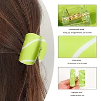 Pince à cheveux Golais en plastique, motif raquette de tennis de dessin animé, style sportif quotidien tendance, design requin, accessoire capillaire pour femme