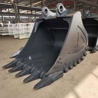 Bucket Batu Standar Excavator Merek STND Bersertifikasi CE, Tugas Berat, Diperkuat, Ukuran Bukaan Rahang Dapat Disesuaikan untuk Konstruksi