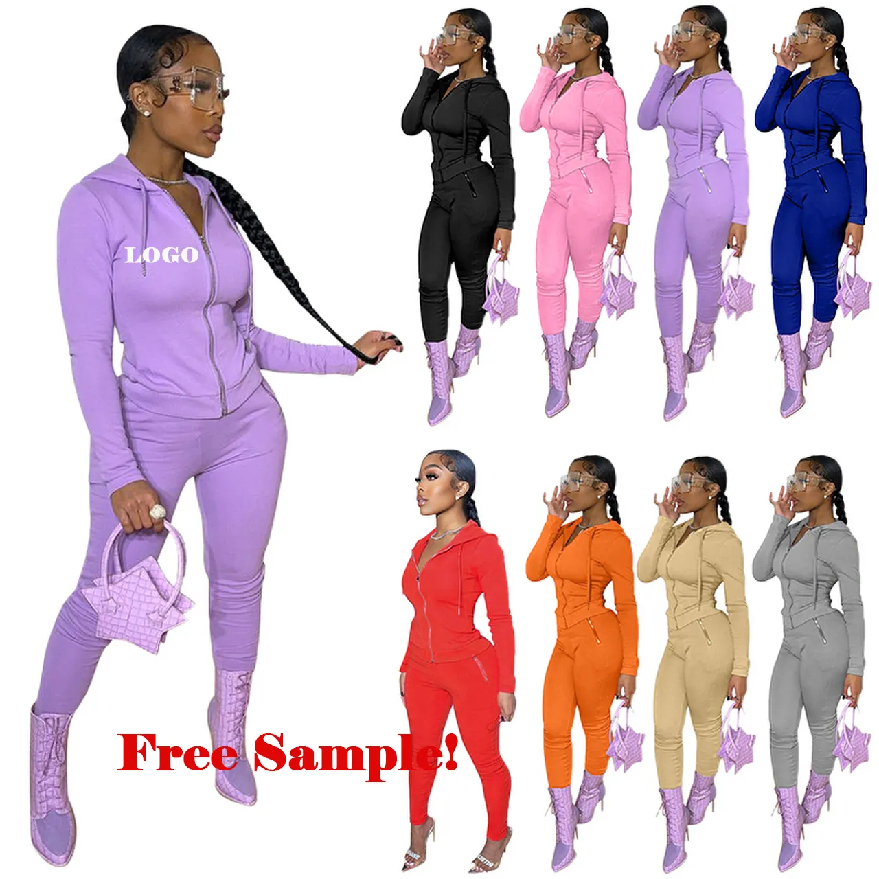 Casual Outdoor Ladies Two Piece Pants Set Long Sleeve Outfits Hooded Sweatsuit Bodycon Clothing Women 2pc Pants Set women