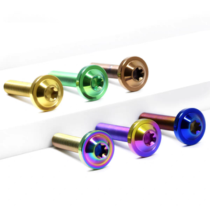 Vis à tête plate en alliage de titane de classe 10 Tmj pour modification de moto, série M6 tête 13 mm, vente directe d'usine - Product Image 1
