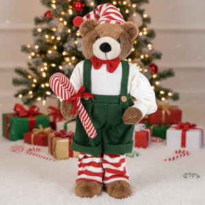 Oso Polar de Navidad, Decoración Navideña, Oso de Peluche Navideño - Product Image 1
