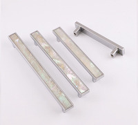 Poignées de meubles solides en vente chaude, boutons en laiton, coquille naturelle, poignée de placard, chrome argenté, poignées de garde-robe