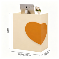 Comptoir d'accueil pliable moderne en bois pour salon de beauté et magasin de détail, petit comptoir d'accueil de 1m, marque Hongkai, logo personnalisé disponible