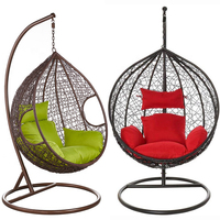 Mobilier de jardin, Patio extérieur, rotin, chaise oeuf suspendue