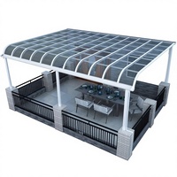 Auvent extérieur automatique moderne en alliage d'aluminium pour balcon, cour, terrasse, villa, sur mesure