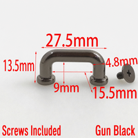 Boucle de chaîne pour sacs à main en alliage de zinc, vis de pont en arche, accessoires de quincaillerie de bagagerie de haute qualité, durables et tendance, 9 mm