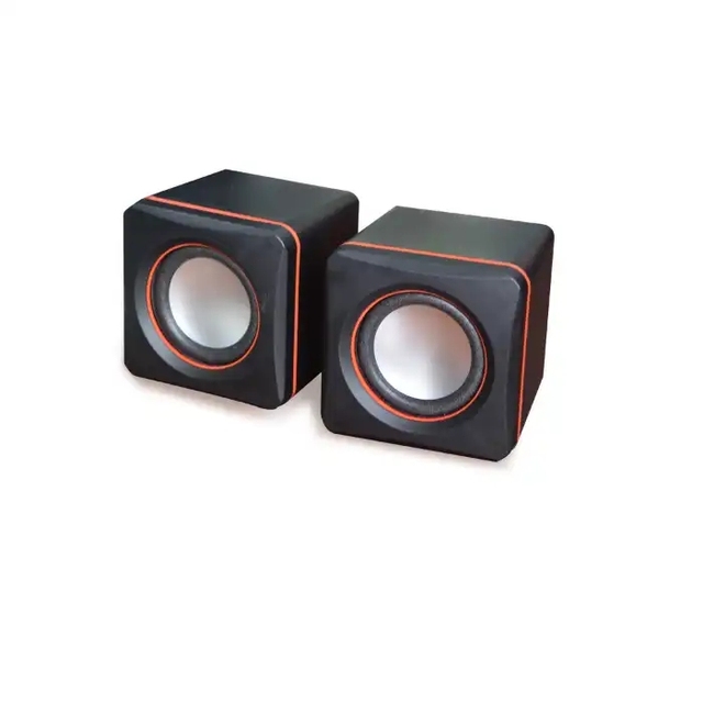 Portable USB Mini Wired 2PCS Desktop / Laptop Small Speaker Outdoor Small Audio Gift Speaker 2.0 Mobile Phone Box