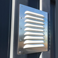 Grande aération à persiennes en alliage d'aluminium pour conteneur maritime avec moustiquaire anti-condensation
