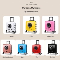 Sac de transport tendance pour animaux de compagnie (chats et chiens) avec fermeture éclair, en tissu Oxford, design capsule spatiale, bagage rigide rectangulaire portable