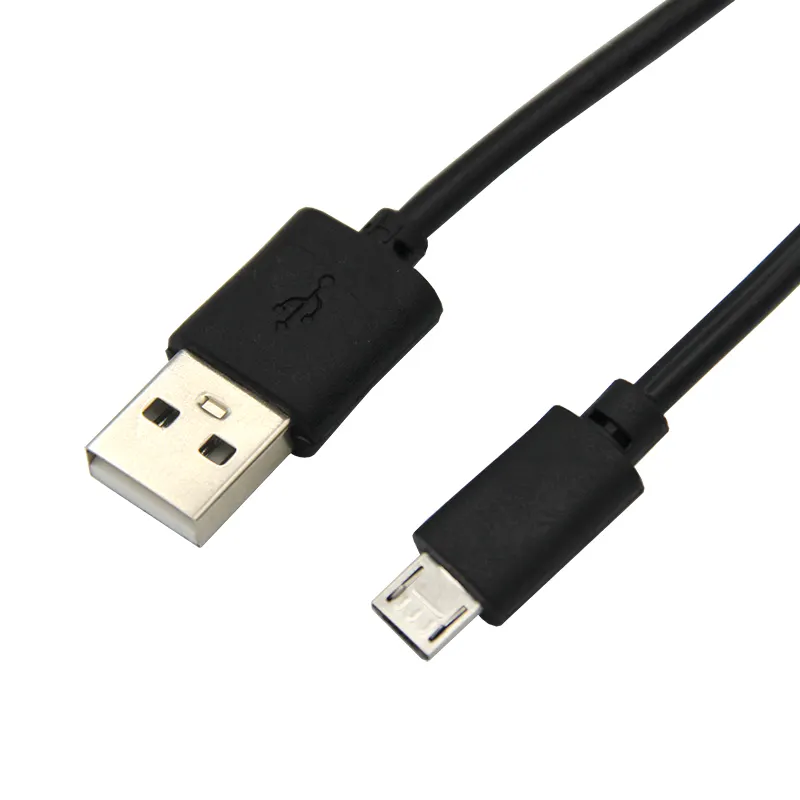 Low Cost Black 20cm 2 Wire 5A Power Custom USB A 2.0 Braided Android Data Micro Charging USB Cable