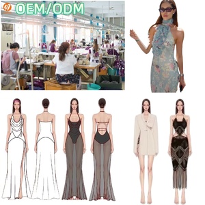 5289 Vestido Largo Maxi sin Mangas con Cuello Halter para Mujer, Estampado Floral, Tejido, para Vacaciones, Fiestas y Resorts - Product Image 2