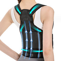 Correcteur de posture réglable pour hommes avec sangle dorsale et soutien des épaules