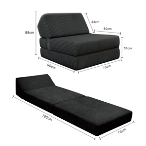 Canapé compressé Offre Spéciale <span class=keywords><strong>futon</strong></span> pliable canapé-<span class=keywords><strong>lit</strong></span> en mousse à mémoire de forme pour salon chambre à coucher pour hôtels centres commerciaux rembourrés en tissu durable - Product Image 5