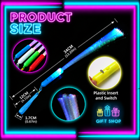 Bâtons lumineux LED en fibre optique en gros, baguettes lumineuses colorées, accessoires de cheering, fournitures de fête pour concerts, mariages, festivals