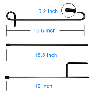 Support de drapeau de jardin-poteau avec bouchon de drapeau <span class=keywords><strong>et</strong></span> pince peinture imperméable enduit de poudre pour décoration de <span class=keywords><strong>maison</strong></span>/cour - Product Image 5