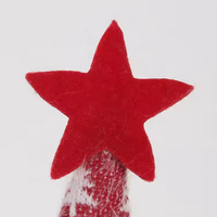 Statue de gnome de Noël en tissu avec lumières LED intégrées, chapeau à motif de renne, décoration de fête d'intérieur, vente en gros