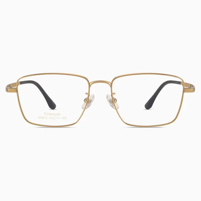 Custom Design Männer Rechteck Reine Titan Optische Brille Klare Linse Brillen Rahmen Blaulicht Blockierende Brille