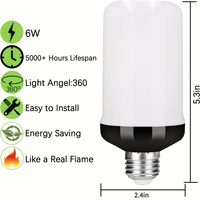 Ampoules LED effet flamme, 4 modes de clignotement, culot E26/E27, ampoule à effet flamme pour décorations d'Halloween en extérieur