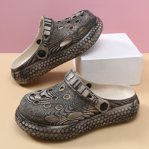 Silver Snakeskin <b>Clogs</b> Women's Breathable Non Slip Thick Sole Platform Sandals Size 36 45 - Product Image 4