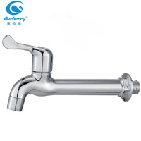 Robinet de lavabo noir en plastique à ouverture rapide, eau froide uniquement