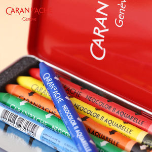 Juego de crayones lavables solubles en agua <span class=keywords><strong>CARAN</strong></span> D'ACHE NEOCOLOR II, 10 colores para arte profesional y pintura para estudiantes - Product Image 5