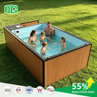 Piscine en verre portable sur mesure, grand conteneur, 20 pieds, 40 pieds, piscine en conteneur à vendre, prix d'usine