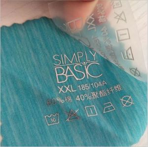 Étiquettes de vêtements personnalisées réutilisables en silicone caoutchouté imprimées en 3D, autocollants de transfert thermique pour le cou, pour l'entretien des vêtements - Product Image 2