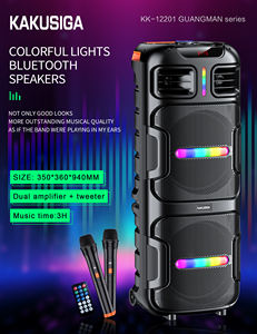 Kakusiga ลำโพงคาราโอเกะแบบพกพาลำโพงไร้สายมาใหม่พร้อมไมโครโฟนคู่ลำโพงไร้สาย BT 5.2 - Product Image 2