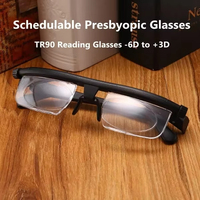 Lunettes à monture flexible avec plaquettes de nez réglables, correction de la distance focale universelle, pour myopie et presbytie