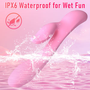 YAQU Voll gummi beschichtete Kaninchen vibratoren Wiederauf ladbare G-Punkt Dual Motor Vaginal Mastur bator Frauen Sinnliche Massage geräte Sexspielzeug - Product Image 5