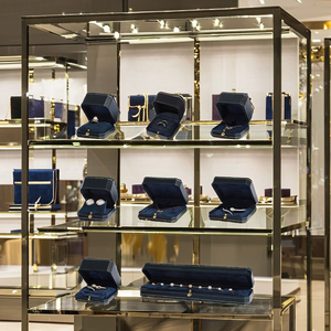 สร้อยคอสร้อยข้อมือสไตล์ยุโรปคุณภาพสูงกล่องใส่เครื่องประดับทำจากหนัง PU กำมะหยี่หรูหรา - Product Image 2