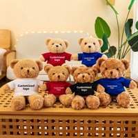 Accessoires porte-clés personnalisés Grizzly : Adorable pendentif en peluche petit ours en coton avec logo brodé en sérigraphie