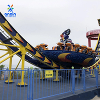 Manège en forme de moto, type Moon Disk'O Coaster, avec piste incurvée extérieure, en fibre de verre et acier, capacité de 24 personnes, pour l'amusement