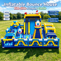 Vente flash : Toboggan gonflable et château gonflable combinés pour enfants, intérieur/extérieur, certifié CE, prix d'usine