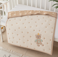 Couverture de bébé matelassée en coton et polyester, respirante, garnie de fibres, motif dessin animé, pour l'emmaillotage, literie d'hiver