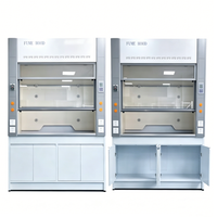 Hotte de laboratoire en acier de 1200/1500/1800 mm, résistante aux produits chimiques, avec conduit, pour laboratoire