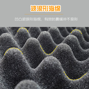 Panneau en mousse acoustique 300x300x25mm avec support adhésif, éponge insonorisante pour la réduction du bruit en studio - Product Image 3