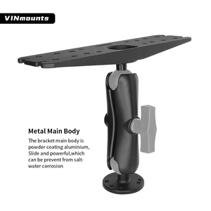 VINmounts Fish Finder Mount Compatible with 7-16 Inch Large Fish Finder 1.5 Inch Dual Socket Arm 360° Adjustable Marine Bracket - Product Image 4