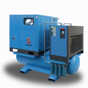 Compresseur à vis rotatif silencieux 7,5 kW à 22 kW tout-en-un 4-en-1 8 bars 16 bars avec sécheur et composant moteur principal - Product Image 3