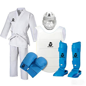 <span class=keywords><strong>Karategi</strong></span> Ultraligero Personalizado con Bordado en el Hombro Azul/Rojo para Karate y Kumite - Product Image 6