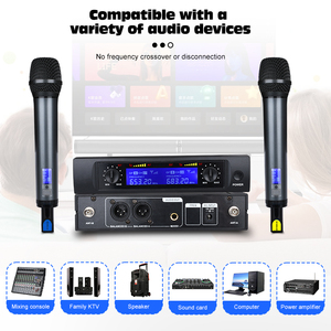 Sistema <span class=keywords><strong>de</strong></span> Micrófono Inalámbrico UHF Profesional <span class=keywords><strong>de</strong></span> Doble Micrófono <span class=keywords><strong>de</strong></span> Mano, Alcance <span class=keywords><strong>de</strong></span> 80m, Micrófono Plug and Play para Fiestas en Casa, Karaoke, Discursos, Venta al por Mayor - Product Image 6