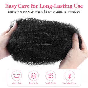 ANNA Cabello Humano 100% Preestirado para Trenzas Kinky Twist 50g Extensiones de Cabello Humano al por Mayor para Locs - Product Image 5