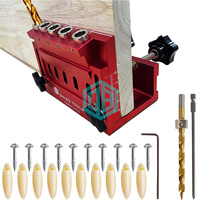 Jeu de gabarits de poche OEM à usage intensif avec pince Guide de perçage en aluminium robuste pour trous à angle de 15 ° pour outils de travail du bois et de menuiserie
